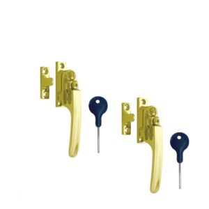 Casement Fastener Locking (Polished Brass)